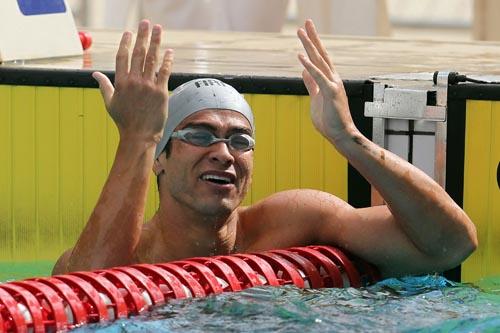 Glauber Silva saiu forte, virou os 50m em 24s30 e bateu na placa de chegada em 52s24/ Foto: Satiro Sodré / AGIF