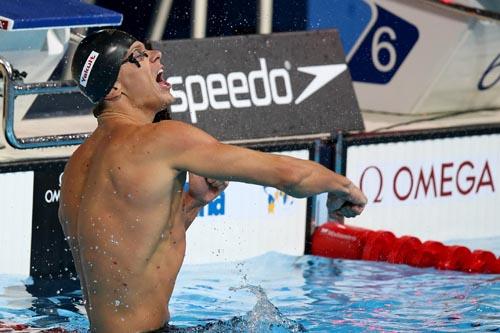  Cesar Cielo, Sua Majestade, voltou a ocupar o lugar mais alto do pódio em uma competição de alto nível / Foto:  Satiro Sodre/SSPress