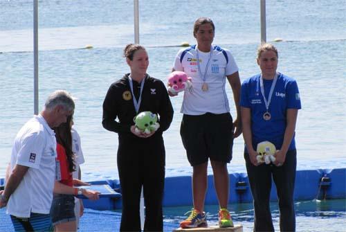 A brasileira Ana Marcela Cunha confirmou seu favoritismo e conquistou o ouro na terceira etapa da Copa do Mundo / Foto: Christiane Fanzeres/Divulgação CBDa