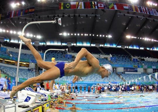 Cesar Cielo durante o Mundial de Dubai / Foto: CBDA / Divulgação