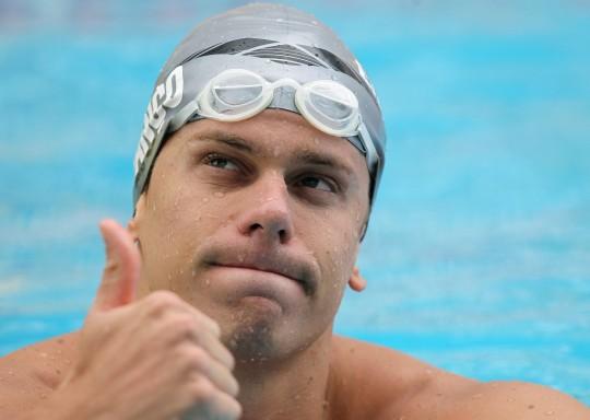 Cesar Cielo nadou os 50m borboleta em 23s68, acima  do índice de 23s35 que ele já possui pelos 23s03 feitos no Pan-Pacífico, em agosto do ano passado / Foto: Satiro Sodré / CBDA