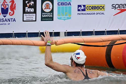 Romain Beraud, da França, ficou com a vitória no Masculino / Foto: Divulgação/Unisanta