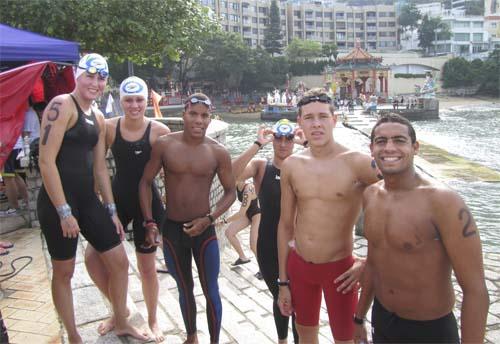 Maria Caroline, Betina,Victor Simões, Victor Colonese,Diogo e Allan do Carmo / Foto: Christiane Fanzeres/CBDA