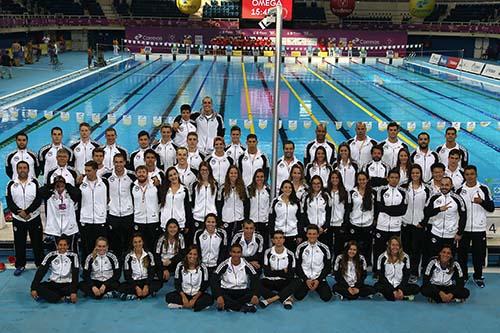 Equipe completa do Esporte Clube Pinheiros no Maria Lenk / Foto: Satiro Sodré/ Divulgação ECP