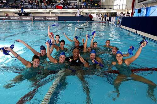 Seleção Brasileira Feminina comemora o título sul-americano / Foto: Satiro Sodré/Divulgação CBDA