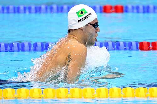 O nadador Thiago Pereira conquistou a medalha de ouro nos 200 m medley do Trofeo SetteColli, disputado em Roma / Foto: Valterci Santos/AGIF/COB