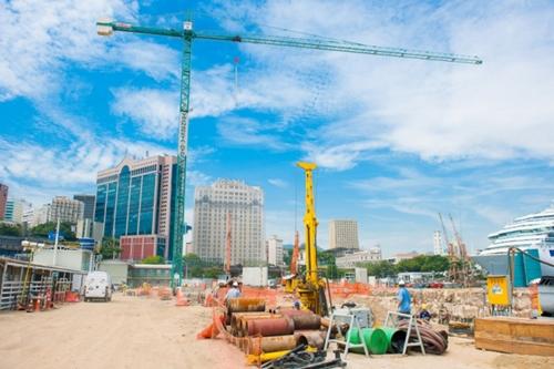 Canteiro de obras com o prédio RB 1 ao fundo / Foto: Alex Ferro/Rio 2016™