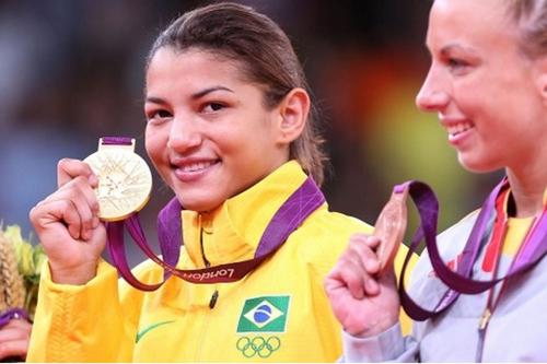 Sarah Menezes foi o primeiro ouro olímpico feminino individual do Brasil, em Londres 2012 / Foto: Alaor Filho / AGIF / COB