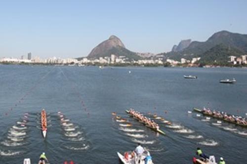 Lagoa Rodrigo de Freitas, onde foi disputado evento-teste de remo neste final de semana / Foto: Igor Meijer / FISA