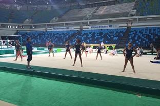 Ginastas durante treino no Rio de Janeiro / Foto: Divulgação