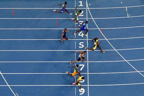 Usain Bolt no momento em que entrou para a história / Foto: Richard Heathcote / Getty Images