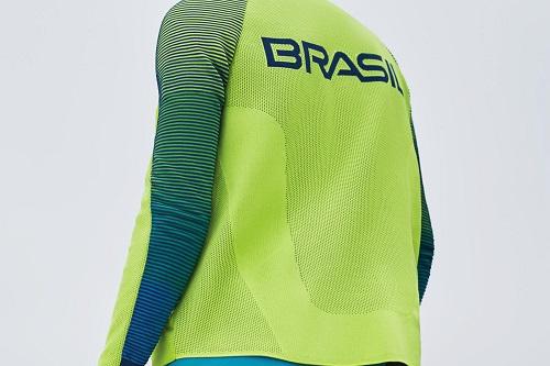 Nos novos uniformes de pódio da Nike para oTime Brasil e para o Time EUA destacam-se  as inovadoras jaquetas e calças NikeLabDynamicReveal / Foto: Divulgação/Nike