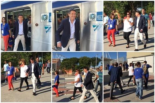 Sebastian Coe: passageiro ilustre no trem no percurso entre a Central do Brasil e a Estação Engenho de Dentro / Foto: Carol Demazo / brasil2016.gov.br