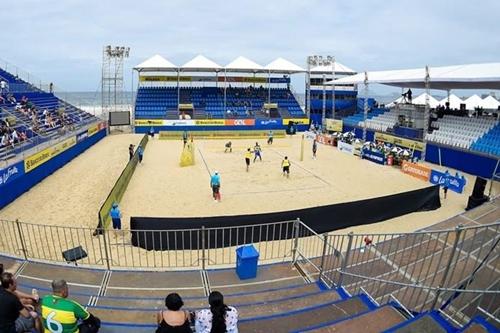 Evento teste do vôlei de praia, em Copacabana, em 2015 / Foto: Divulgação