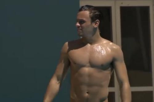 Tom Daley treina no Maria Lenk / Foto: Reprodução /  SporTV