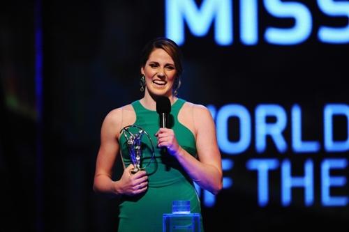 Missy Franklin tornou-se a primeira mulher a ganhar seis ouros no Campeonato Mundial de Natação / Foto: Getty Images / Mike Hewitt