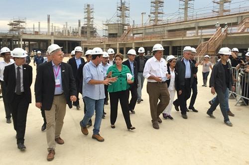 Dilma durante visita ao futuro Parque Olímpico / Foto: Divulgação / Ministério do Esporte