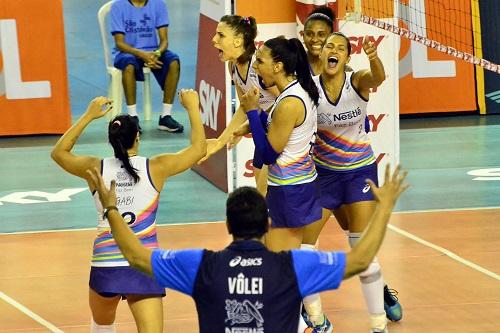 O time de Osasco derrotou o São Cristóvão Saúde/São Caetano na Arena Amadeu Teixeira, por 3 sets a 0. Gabi foi eleita a melhor em quadra / Fotos: Mauro Lima/Fotojump