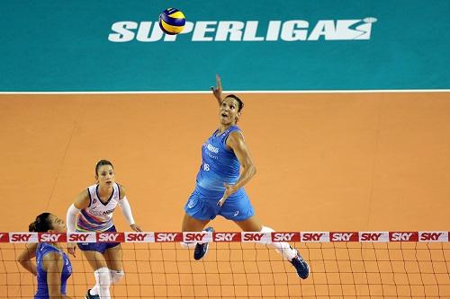 A equipe de São Paulo marcou 3 sets a 2, num jogo de mais de 2h30, marcado por vários erros da arbitragem / Foto: João Neto/Fotojump