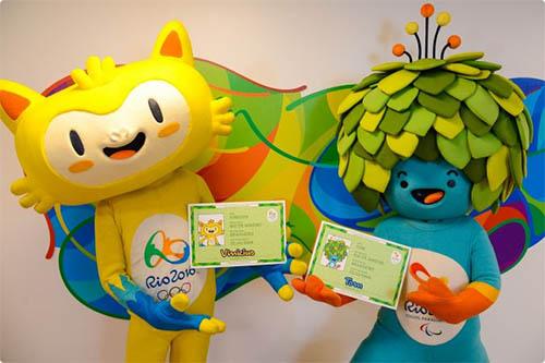 Mascotes da Rio-2016 visitam Bradesco Seguros em SP e no Rio / Foto: Rio Media Center/Divulgação