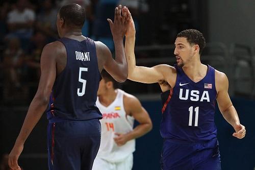 Com 22 pontos de Klay Thompson, Estados Unidos garantiram vaga na decisão com vitória sobre os espanhois / Foto: Christian Petersen/Getty Images