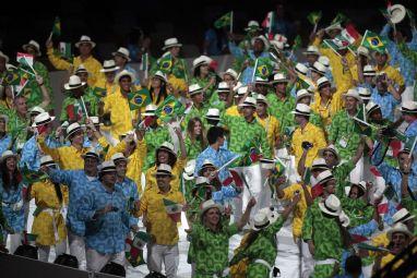 O Time Brasil fez a festa na Cerimônia de Abertura dos Jogos Pan-americanos Guadalajara 2011 / Foto: Gaspar Nóbrega / Inovafoto / COB