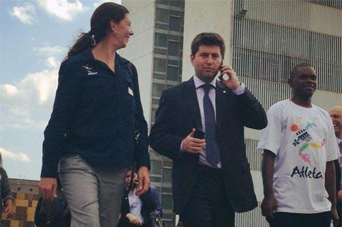 Ana Moser, deputado Jerônimo Goergen e Ronaldo da Costa / Foto: Divulgação