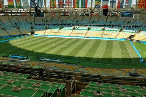 A grama plantada em Saquarema foi transferida para o Maracanã em quatro dias / Foto: Rio 2016