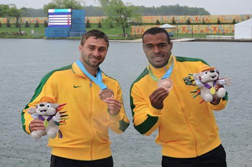 Edinho Freitas e Hans Mallmann dupla que ficou com o bronze no K2 200 metros / Foto: Divulgação / CbCa