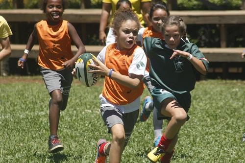 No tradicional campo do SPAC Rugby, a HURRA! levou a delegação de 120 atletas mirins / Foto: Divulgação