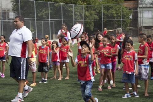 Ação é organizada pela prefeitura de São Paulo e contou com Rugby em duas unidades dos CEUs / Foto: Rafael Takano/Portal do Rugby