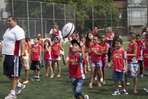 Ação é organizada pela prefeitura de São Paulo e contou com Rugby em duas unidades dos CEUs / Foto: Rafael Takano/Portal do Rugby