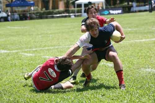 Diego (SPAC), da seleção brasileira, durante o Campeonato Brasileiro de Rugby Sevens  / Foto: Sylvia Diez