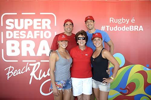 Os embaixadores do Bradesco Gustavo Borges, Giovane Gávio, Maria Esther Bueno, Bia e Branca Feres / Foto: Alexandre Loureiro/inovafoto