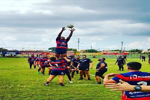 São José em ação contra o Band Saracens / Foto: Jaqueline Prado/São José Rugby