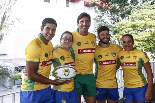 Giovane Gávio se juntou a jogadores das Seleções Brasileiras Masculina e Feminina de Rugby / Foto: Wander Roberto/inovafoto