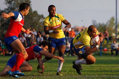 Jogando nos domínios do adversário, a Seleção Brasileira de Rugby XV foi derrotada pelo Chile, por 32 a 3 / Foto: Fotojump/CBRu