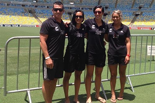  Integrantes da Seleção feminina de Rugby Sevens da Nova Zelândia conheceram o Maracanã na manhã de terça-feira / Foto: Divulgação 