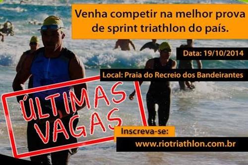 Divulgação a todo vapor do Rio Triathlon, que ocorre no próximo dia 19 de outubro