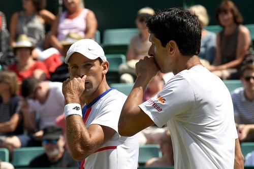 Dupla formada pelo brasileiro e pelo polonês venceu Mischa Zverev e Diego Schwartzman e, agora, espera a definição dos próximos adversários / Foto: Gerry Weber Open_Ket