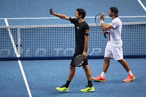 m jogo válido pela segunda rodada do Grand Slam, eles enfrentam os australianos Max Purcell e Luke Saville / Foto: Clive Brunskill / Divulgação