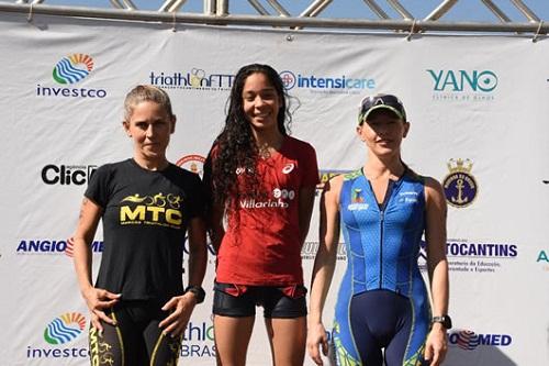 A atleta tocantinense Giovanna Lacerda levou o pódio na categoria Sprint feminina e o atleta goiano João Teixeira foi destaque na masculina / Foto: Diany Cris Leite