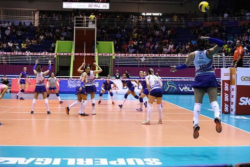 Equipe de Osasco sacou com eficiência e além de 11 pontos diretos, quebrou o passe do adversário para vencer por 3 sets 1, fora de casa, na primeira da rodada competição nacional / Foto: João Neto/Fotojump