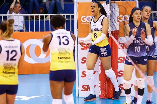 Equipe de Osasco derrotou o o São Cristóvão Saúde/São Caetano por 3 sets a 1, em noite brilhante de Paula e Bia / Foto: João Neto/Fotojump